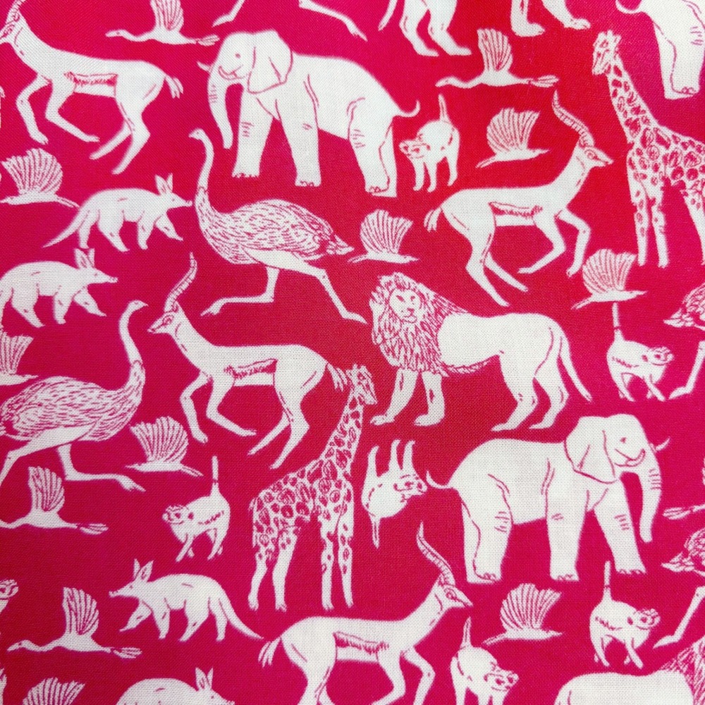 Maeve Anthropologie Whimsical Blouse Red White Safari Animal Print Sleeveless - Picture 2 of 9